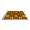 thumbnail image 2 of Ahgly Company Machine Washable Indoor Square Oriental Yellow Modern Area Rugs, 5' Square, 2 of 4