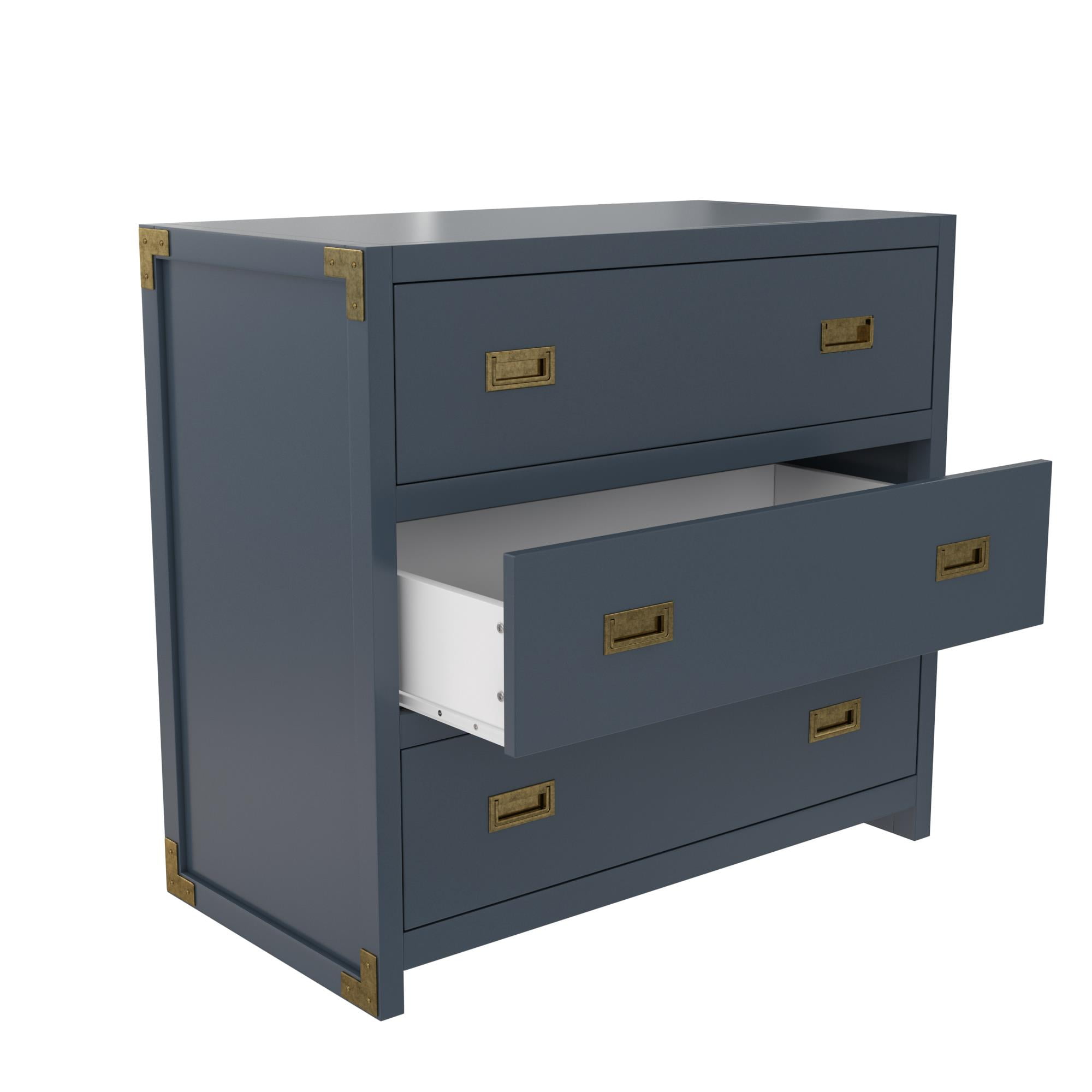 Baby Relax Miles 3-Drawer Dresser, Nursery Storage, Graphite Blue