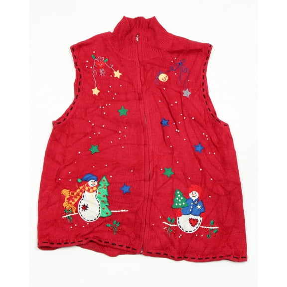 Vintage One of a kind Ugly Christmas Holiday Sweater Vest - Large