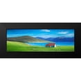 thumbnail image 2 of Atelier B Art Studio 24x11 Black Modern Framed Museum Art Print Titled - Scottish Highlands with a Little Red Roof House, 2 of 5