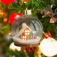 thumbnail image 5 of Clear Christmas Tree Balls Ornaments,Christmas Tree Decoration Balls,Creative Santa Decorations Plastic Transparent Hanging Ball,Warm Light Decor Ball,3.15 inch Glowing Xmas Ball, 5 of 5