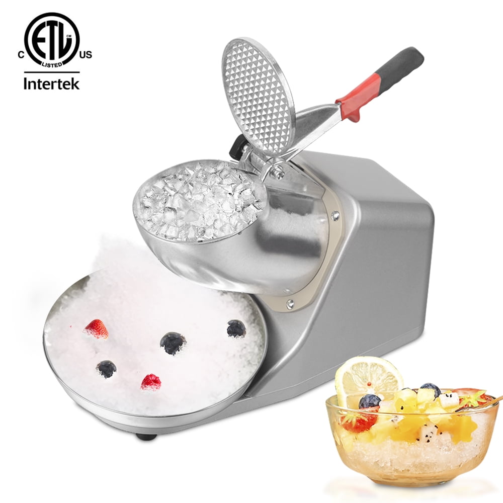 Kepooman 120V 300W Ice Crusher, Removable Dual Blades Electric Ice Crusher, Electric Household Ice Crusher Machine