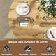 thumbnail image 4 of Mesa Redonda Comedor HOMEMAKE FURNITURE 80cm Roble y Negro Moderno, 4 of 6