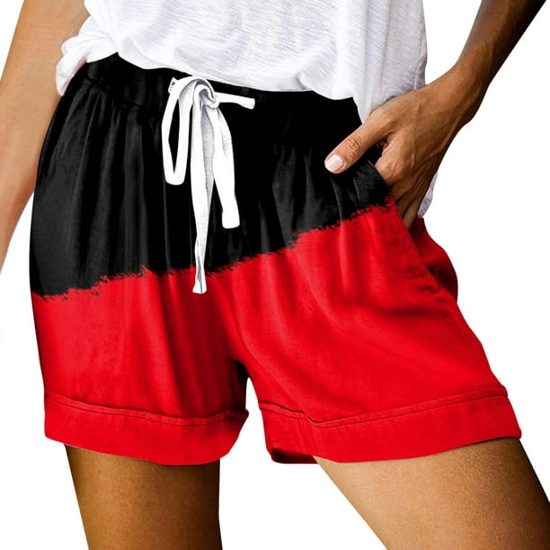 Aayomet Womens Workout Shorts Shorts Summer Elastic Belt Shorts