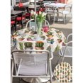 thumbnail image 5 of Outdoor Tablecloth with Umbrella Hole for Patio/Picnic/Party/Camping, Tropical Cactus Waterproof Table Cloth Round Cover Washable, Spring Summer Potted Plants Rustic (Dia 60"), 5 of 8