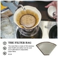 thumbnail image 2 of Stainless Steel Coffee Filter Reusable Coffee Cone Dripper Pour Over Coffee Filter Coffee Making Filter, 2 of 8
