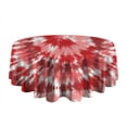 thumbnail image 5 of Colorful Tie Dye Pattern Round Tablecloth 60"x60",Wrinkle Wipeable Table Cloth for Kitchen Dining Room Picnic Patio Party, 5 of 6