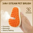 thumbnail image 4 of Teddy Run-3-in-1 Steam Pet Brush for Cats & Dogs – Silicone Massage Grooming Comb, Hair Remover & Misting Tool, Gentle Deshedding & Cleaning (Avocado Green/White)​, 4 of 7