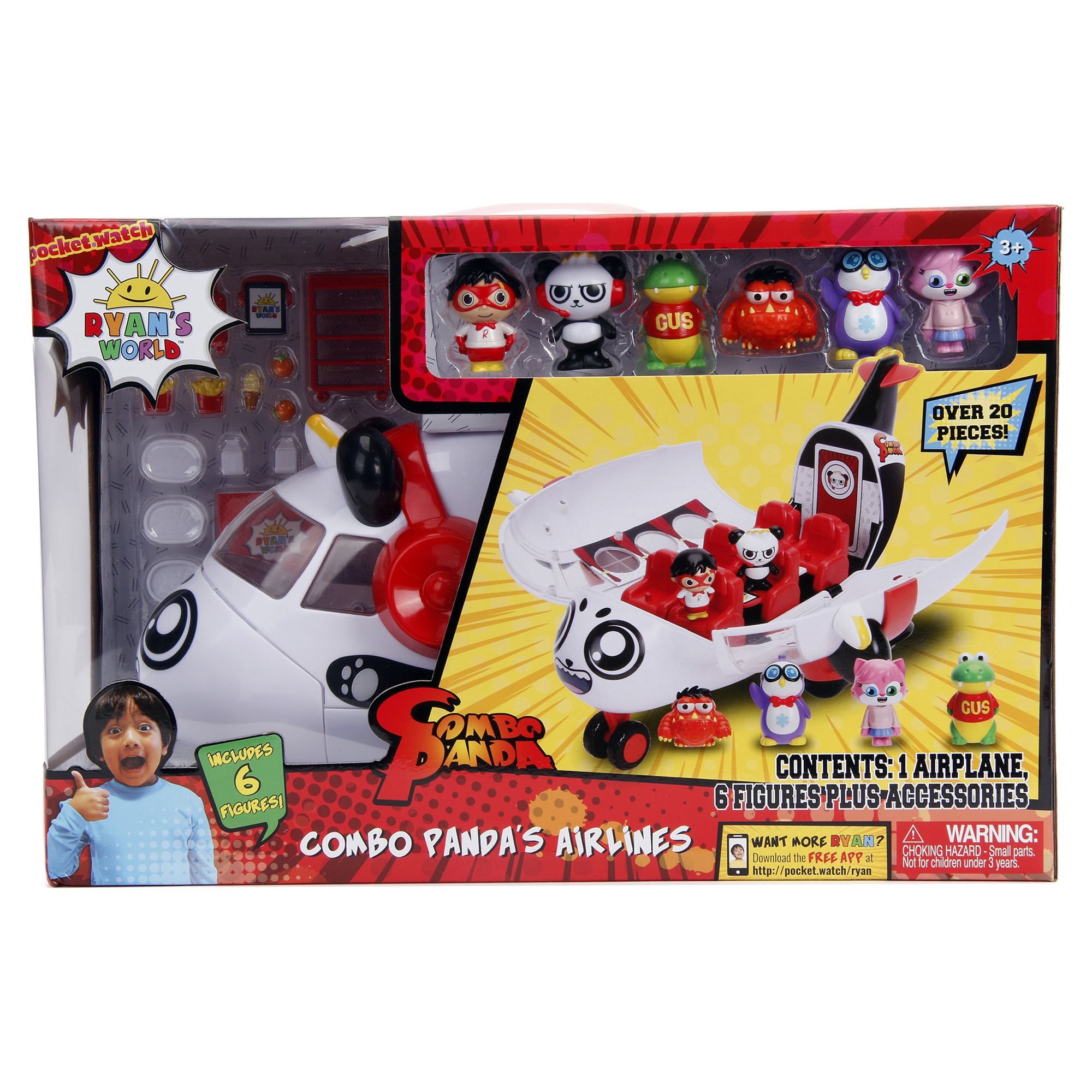 Jada Toys Ryan's World Multi-color Panda Airplane Set with 6 Figures, for Children 3+ Years - image 2 of 2