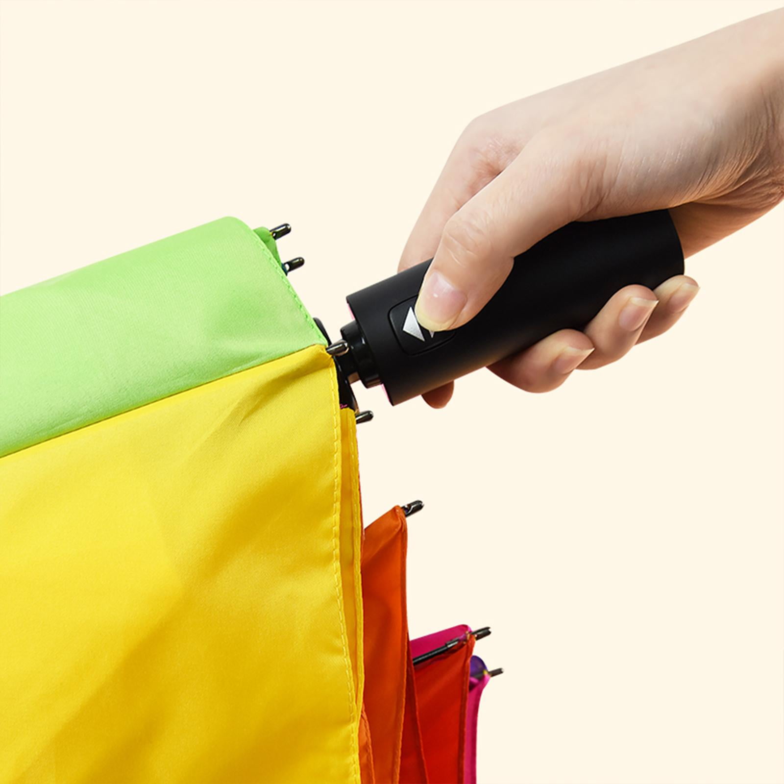Windproof Umbrella for Rain Large Rainbow Umbrella for Adults for Men Women