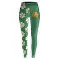 thumbnail image 2 of Shadoumai St Patricks Day Leggings for Women, Plus Size Leggings, Shamrock St Patricks Day Yoga Green Pants Bottoms Womens Blue, 2 of 6