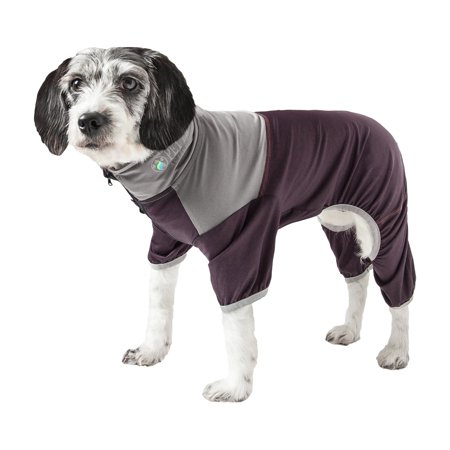 UPC: 0810787036655 | Pet Life Active Embarker Heathered Performance 4-Way Stretch Two-Toned Full Body Warm Up