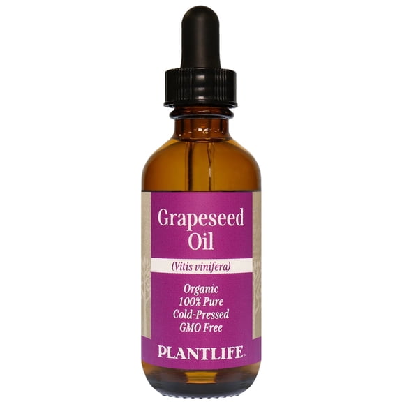 Plantlife Grapeseed Carrier Oil - Cold Pressed, Non-GMO, and Gluten Free Carrier Oils - For Skin, Hair, and Personal Care - 2 oz
