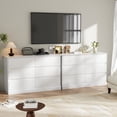thumbnail image 5 of 6 Drawer Dresser for Bedroom, White Dresser Double Chest of Drawers, Modern Wood Dressers with Deep Drawers for Living Room,White, 5 of 9
