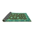 thumbnail image 2 of Ahgly Company Indoor Rectangle Oriental Turquoise Blue Modern Area Rugs, 3' x 5', 2 of 4