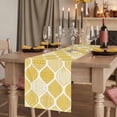 thumbnail image 2 of Table Runners 36 Inches Long Dress Scarves, Yellow Geometric Farmhouse Kitchen Table Runner, Short Coffee Tablerunners, Morocco Modern Abstract Plaid Art 13x36 Inch, 2 of 9