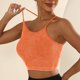 thumbnail image 4 of Sujetador deportivo acolchado de punto para mujer - Tirantes finos cruzados - Entrenamiento, yoga, gimnasio - Tallas S-L, 4 of 6