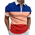 thumbnail image 2 of pstuiky camisetas de hombre, Camiseta de manga corta con botones y cuello alto para hombre camisas casuales para hombre l, 2 of 5