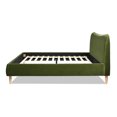 thumbnail image 4 of Jennifer Taylor Home Roman Curved Headboard Upholstered Platform Bed, King, Olive Green Performance Velvet, 4 of 8