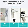 thumbnail image 4 of Cerradura de puerta portátil, pestillo de seguridad, cerradura de metal, cerradura de seguridad antirrobo para habitación de casa, hotel, alojamiento de viaje, cerradura de seguridad para puerta, 4 of 4