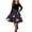 Black, variant on Girls Halloween Printed Party Dress Cute Long Sleeve Crew Neck Evening Prom Dressed Vintage Ruffle Hem Outfit