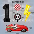 thumbnail image 2 of Juego de globos CHUN-YAN Race Car Checered Lightning Tire para primer cumpleaños, 2 of 7