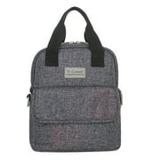 Mini Breast Pump Bag - Cooler and Moistureproof Bag Double Layer for Mother Breast Milk Pump Lunch Bag Grey