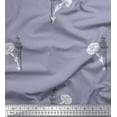 thumbnail image 1 of Soimoi Cotton Poplin Fabric Architecture Structure,Leaves & Floral Artistic Print Sewing Fabric Yard 56 Inch Wide, 1 of 3