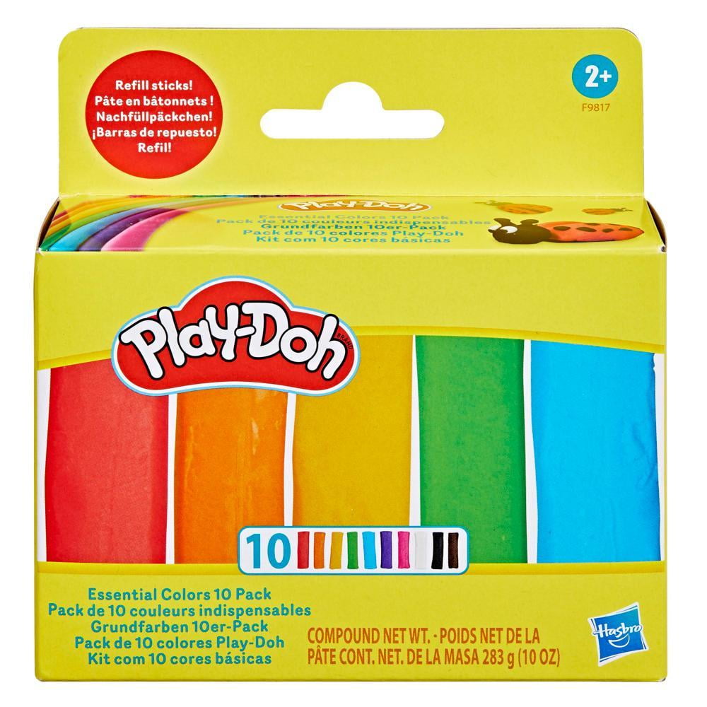 Play-Doh Essential Colors 10 Pack of Refill Sticks, Kids Arts and Crafts Toys, 2+