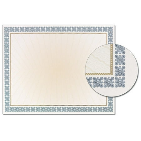 Westminster Blue With Gold Foil Border Certificates - 8 1/2in. x 11in. - Pack of 15 (ABC024)