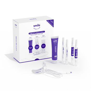 SmileDirectClub Pro Teeth Whitening System with LED Light - 4 Pack Pens and Whitening Toothpaste - Professional Strength Hydrogen Peroxide - Pain Free and Enamel Safe