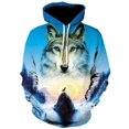 thumbnail image 3 of Sudadera con capucha para hombre con estampado 3D de lobo amante de la moda de otoño 2023, sudadera holgada de otoño, marca divertida de calle, 3 of 5