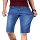 thumbnail image 2 of Pantalones cortos vaqueros de negocios para hombre, de talla grande 42, 44 y 46, de moda, informales, ajustados, azules, de marca, para verano, 2 of 5