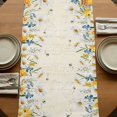 thumbnail image 5 of Table Runners 120 Inches Long Dress Scarves, Daisy Spring Floral Farmhouse Coffee/Dining/Kitchen Table Runner for Living Room, Farmhouse Botanical Green Leaves 13x120 Inch, 5 of 9