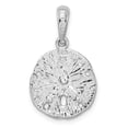 thumbnail image 4 of Finest Gold 14K Sterling Silver TWo-Tone Textured Sand Dollar with Starfish Pendant, 4 of 4