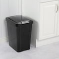 Sterilite 10439004 7.5 Gallon TouchTop Wastebasket with Titanium Latch