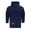 Navy, variant on Mens Utility Hoodie Full Zip Long Sleeve Sweatshirts Chest Flap Pocket Drawstring Hood Ribbed Jacket Black L