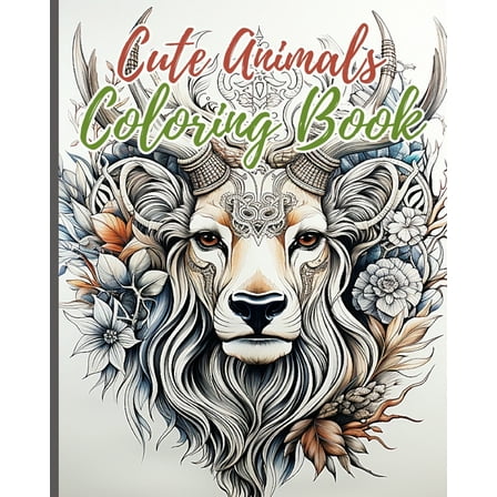 Cute Animals Coloring Book: Coloring Book Featuring 50 Most Beautiful Wildlife Scenes with Animals, Birds, (Paperback)
