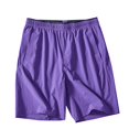 thumbnail image 2 of pstuiky Pantalones cortos de gimnasio, Pantalones cortos casuales holgados de color liso con cremallera, bolsillo, cordón y cintura elástica para hombre Pantalones cortos deportivos para hombre, 2 of 6