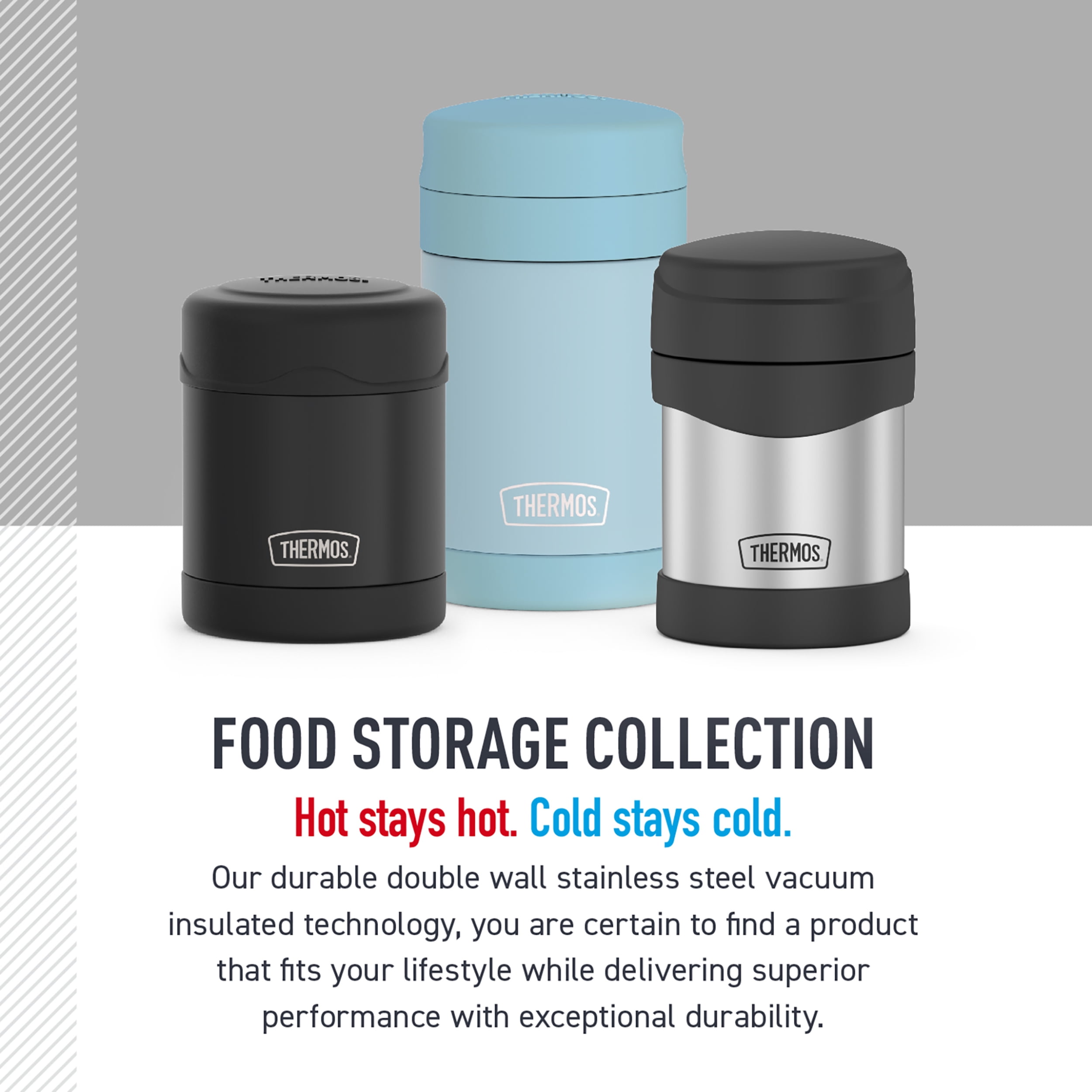 (4 pack) Thermos Vacuum Insulated Food Jar, Matte Black, 10oz