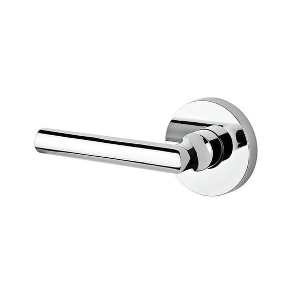 FDTUBCRR260 Full Dummy Tube Lever and Contemporary Round Rose Bright Chrome Finish