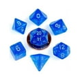 thumbnail image 1 of Metallic Dice Games LIC4181 Mini Poly Stardust Dice Set, Blue & Silver - Set of 7, 1 of 1