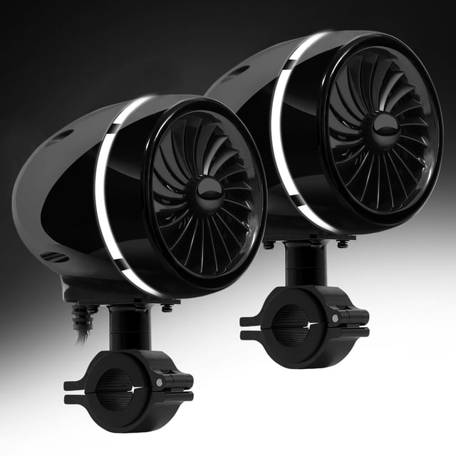 Altavoces para moto GoHawk AJ4-Halo LED 4 todo-en-uno a prueba de agua