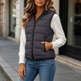 thumbnail image 6 of VBVC Women's Puffer Vest with Pockets , Quilted Zip Up Sleeveless Jacket For Women, M-5XL, 6 of 7