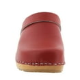thumbnail image 4 of BJORK Maja Open Back Wood Leather Clogs (Red - EU42), 4 of 9