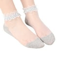 thumbnail image 1 of MIASHUI Chaussettes à la Cheville en Dentelle Transparente pour Femmes Chaussettes Transparentes Chaussettes Mode Basses pour Femmes Chaussettes Délicates Gris, 1 of 3