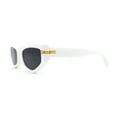 thumbnail image 3 of Womens Mod Square Cat Eye Thick Plastic Sunglasses White Black, 3 of 4
