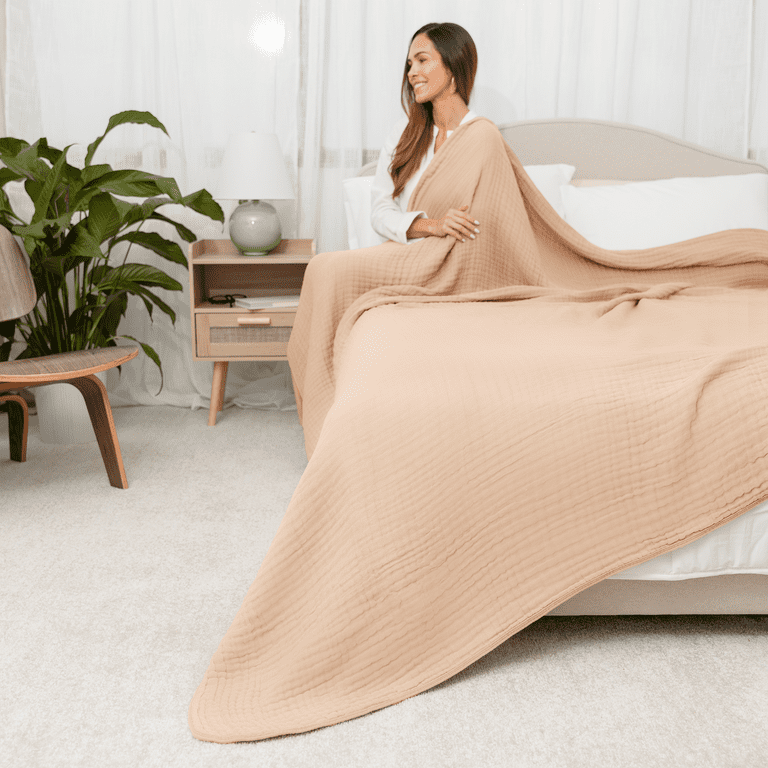Comfy Cubs Muslin Blanket, Large 90” x 90”, Layer Cooling Cotton
