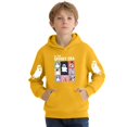 thumbnail image 2 of NEBWOAK Boys Girls In My Spooky Era Pullover Hoodie, Yellow Cartoon Ghost Sweatshirt Kids Halloween Fall Wear,Size 5-6T, 2 of 5