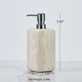 thumbnail image 5 of Organic Edge Travertine Soap Pump with Rugged Texture and Unique Variations in Porous Stone Material,Sturdy White&Ivory Lotion dispenser,Bath Decor,Bathroom Accessories, 5 of 5